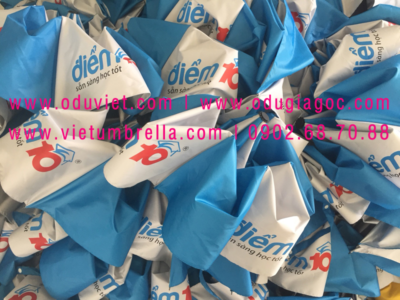 xưởng sản xuất ô dù cầm tay in logo quảng cáo